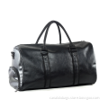 CANALOLO CUBE BLACK PU LEAHTER REAL LEATHER GUINUE LEATHER PREMIUM DUFFLE WEEKEDN BAG